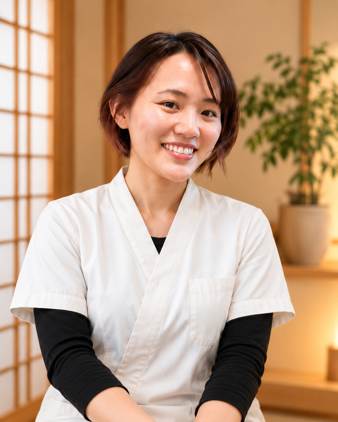 Retrato ilustrativo de Mika para KEYAKI Japanese Body Care